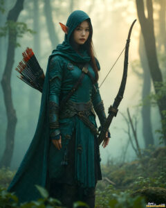 Female Elves – AI Fantasy Art Collection