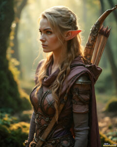 Female Elves – AI Fantasy Art Collection