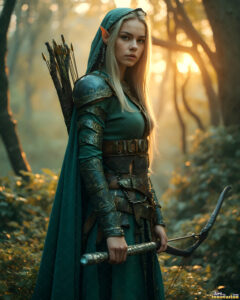 Female Elves – AI Fantasy Art Collection