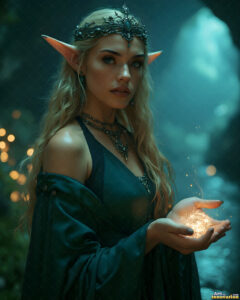 Female Elves – AI Fantasy Art Collection