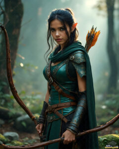 Female Elves – AI Fantasy Art Collection