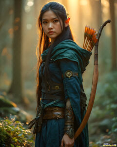 Female Elves – AI Fantasy Art Collection
