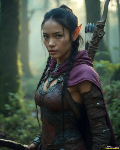 Female Elves – AI Fantasy Art Collection