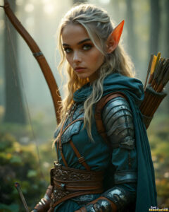 Female Elves – AI Fantasy Art Collection