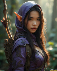 Female Elves – AI Fantasy Art Collection
