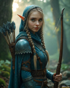 Female Elves – AI Fantasy Art Collection