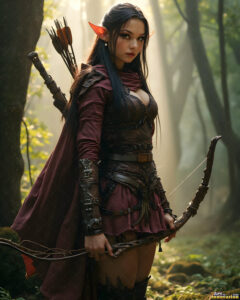 Female Elves – AI Fantasy Art Collection