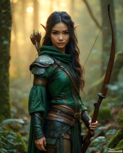 Female Elves – AI Fantasy Art Collection