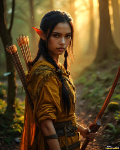 Female Elves – AI Fantasy Art Collection