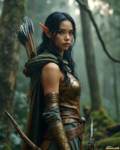 Female Elves – AI Fantasy Art Collection