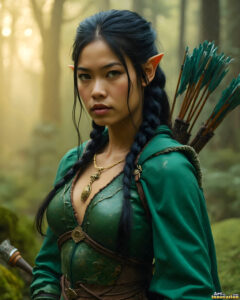 Female Elves – AI Fantasy Art Collection