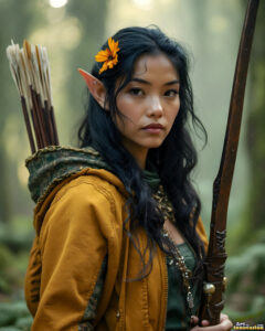 Female Elves – AI Fantasy Art Collection