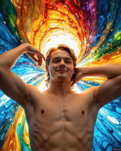 Male Art in Motion – AI Abstract Art