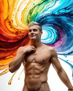 Male Art in Motion – AI Abstract Art