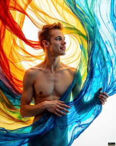 Male Art in Motion – AI Abstract Art