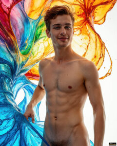 Male Art in Motion – AI Abstract Art