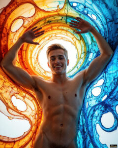 Male Art in Motion – AI Abstract Art