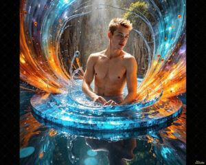 Male Art in Motion – AI Abstract Art