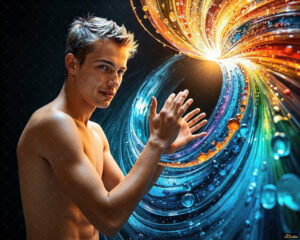 Male Art in Motion – AI Abstract Art
