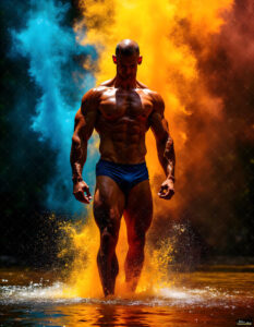 Male Art in Motion – AI Abstract Art