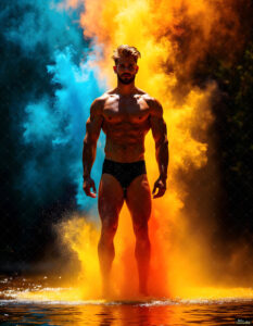 Male Art in Motion – AI Abstract Art