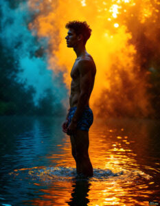 Male Art in Motion – AI Abstract Art
