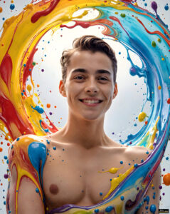 Male Art in Motion – AI Abstract Art