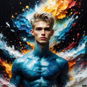 Male Art in Motion – AI Abstract Art
