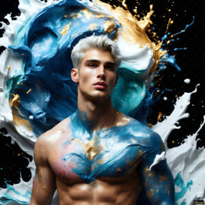 Male Art in Motion – AI Abstract Art