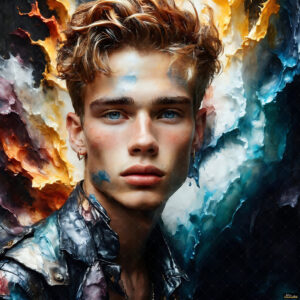 Male Art in Motion – AI Abstract Art
