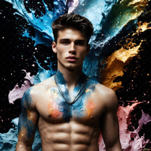Male Art in Motion – AI Abstract Art
