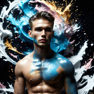 Male Art in Motion – AI Abstract Art
