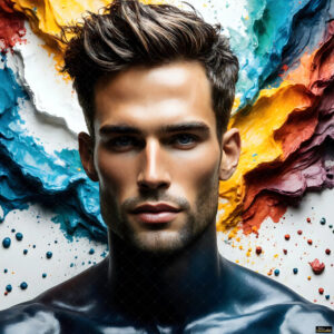 Male Art in Motion – AI Abstract Art