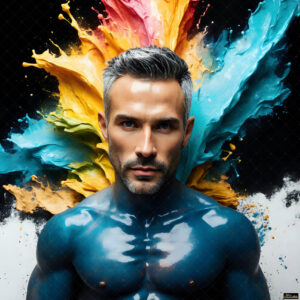 Male Art in Motion – AI Abstract Art