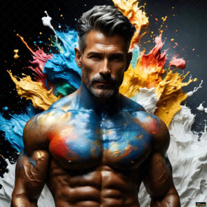 Male Art in Motion – AI Abstract Art