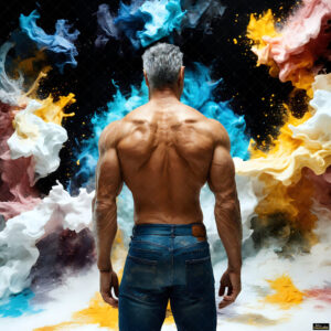 Male Art in Motion – AI Abstract Art