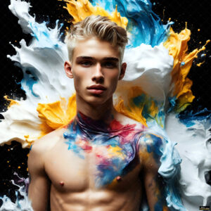 Male Art in Motion – AI Abstract Art