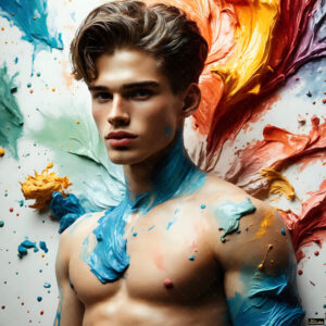Male Art in Motion – AI Abstract Art