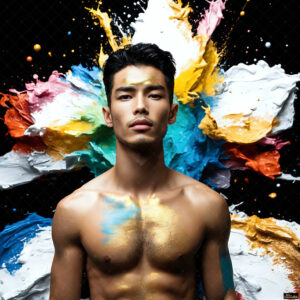Male Art in Motion – AI Abstract Art