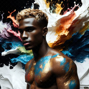 Male Art in Motion – AI Abstract Art