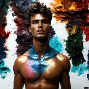 Male Art in Motion – AI Abstract Art
