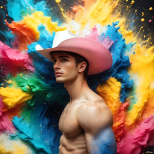 Male Art in Motion – AI Abstract Art