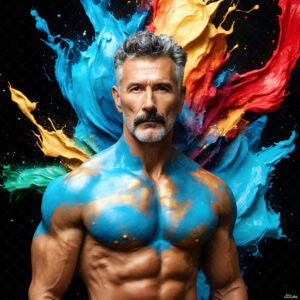 Male Art in Motion – AI Abstract Art