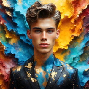 Male Art in Motion – AI Abstract Art