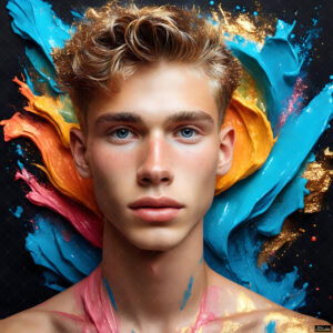 Male Art in Motion – AI Abstract Art