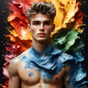 Male Art in Motion – AI Abstract Art