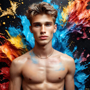 Male Art in Motion – AI Abstract Art
