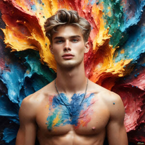 Male Art in Motion – AI Abstract Art