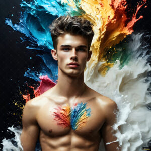 Male Art in Motion – AI Abstract Art