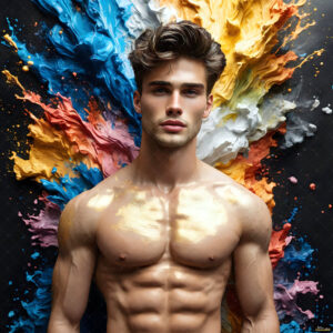 Male Art in Motion – AI Abstract Art